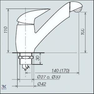 MISCELATORE CARAVAN PELIKAN CROMO FORO 33MM