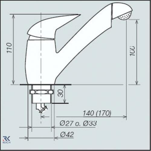 MISCELATORE CARAVAN PELIKAN CROMO FORO 33MM