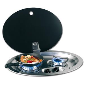 PIANO COTTURA A GAS CON 2 FUOCHI 1000+1900W HOODINY