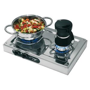 PIANO COTTURA A GAS CON 2 FUOCHI 1000+1900W HOTTY