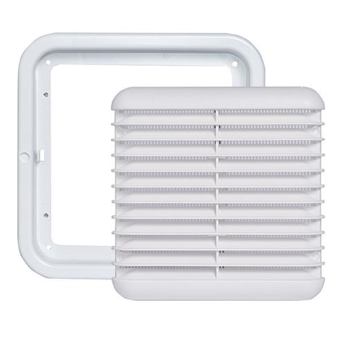 AERATORE DA INCASSO PLASTICO 166X166MM TELAIO CON ZANZARIERA