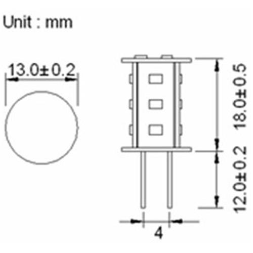 MODULO LAMPADA LED G4 95LUM BIANCO FREDDO