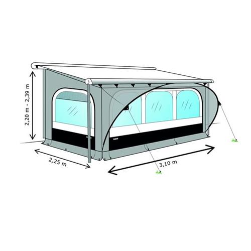 PRIVACY QUICK FIT THULE STANDARD M 2.25/244CM