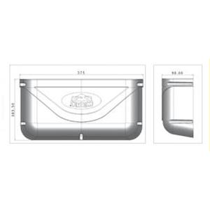 TASCA PORTA OGGETTI NERA 375X183.5X98MM
