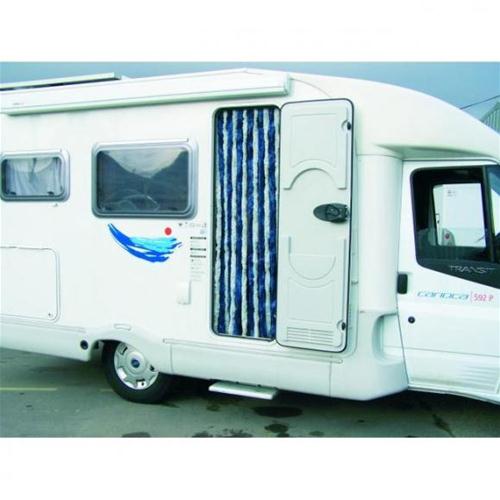 TENDA IN CINIGLIA GRIGIO/BLU 56X185CM