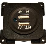 PRESA USB DOPPIA 3.1A NERO