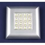 FARETTO 12V DA APPOGGIO LED 60X60MM QUADRATO ARGENTO 16 LED