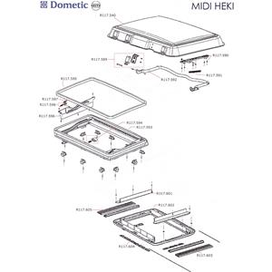 MIDI HEKI OSCURANTE PLISSETTATO+ ZANZARIERA PLISSETTATA BG2577 BIANCO CREMA