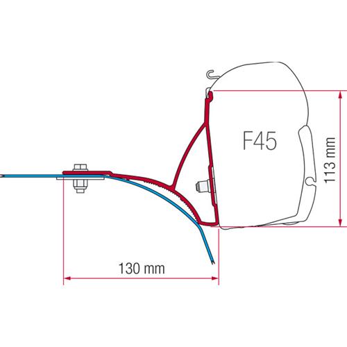 STAFFE PER F45 ADAPTER DUCATO/JUMPER/BOXER WITH ROOF RACK 98655-485