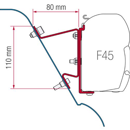 STAFFE PER F45 ADAPTER SPRINTER H3/SPRINTER H3 WESTFALIA/ VW CRAFTER H3 98655-591