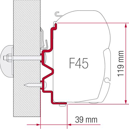 STAFFA PER F45 ADAPTER RAPIDO SERIE 9DF/9M/10 350 98655-916