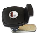 SERRATURA QUADRATA PER PORTELLONE NERA 47X59MM CON MANIGLIETTA 