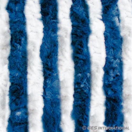 TENDA IN CINIGLIA BIANCO/BLU 56X200CM