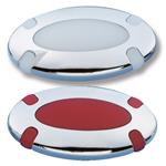 LUCE DI CORTESIA 12V DA INCASSO FILAMENTO 89X49MM OVALE ROSSA