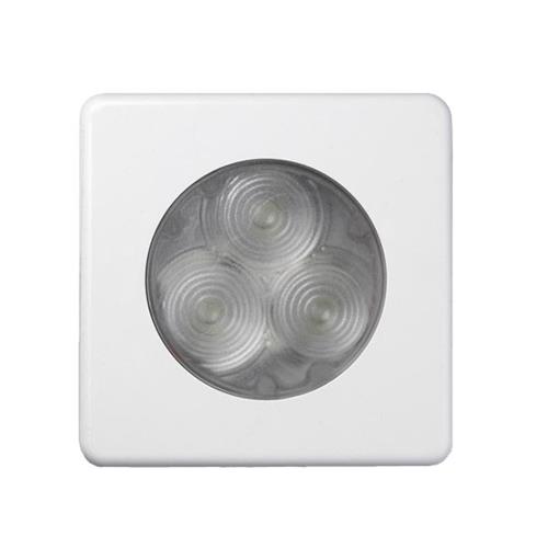 FARETTO 12V DA INCASSO LED 72X72MM 1LED 3W