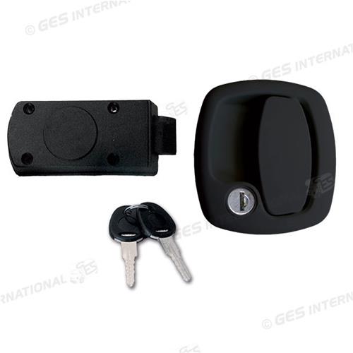 SERRATURA COMPLETA PER PORTELLONE NERA 106X97 NEW SYSTEM