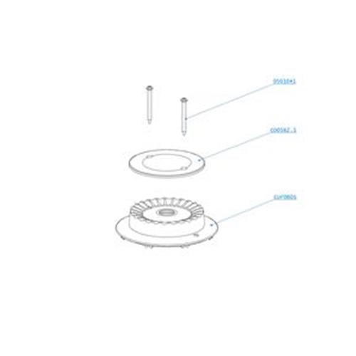 4071451407 KIT CAPPELLO BRUCIATORE ACCIAIO