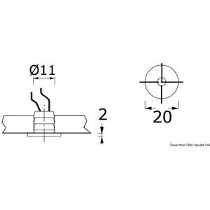 FARETTO 12/24V DA INCASSO LED LUCE BLU APUS-R