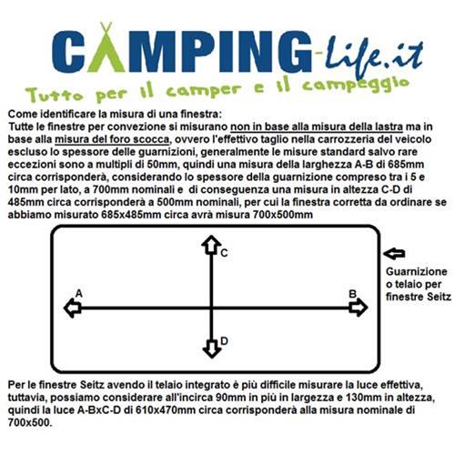 VETRO GRIGIO 1450X600H ORIGINALE PER FINESTRE SEITZ S3/S4/S5