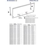 VETRO GRIGIO 1450X600H ORIGINALE PER FINESTRE SEITZ S3/S4/S5
