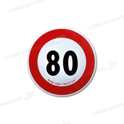 DISCO DI VELOCITA' OMOLOGATO 80KM/H AUTOADESIVO
