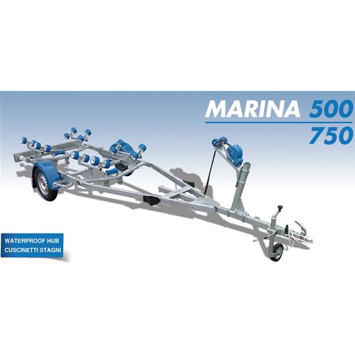 CARRELLO 500KG NON FRENATO PORTA BARCA MARINA 500 SF
