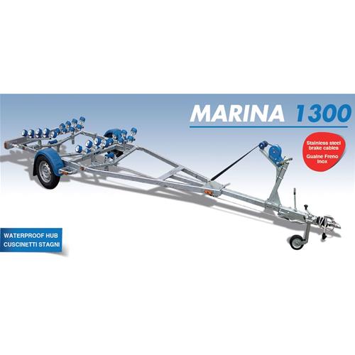 CARRELLO 1300KG FRENATO PORTA BARCA MARINA 1300 CF
