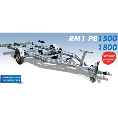 CARRELLO 1800KG FRENATO PORTA BARCA RM1 PB 1800 C.A.