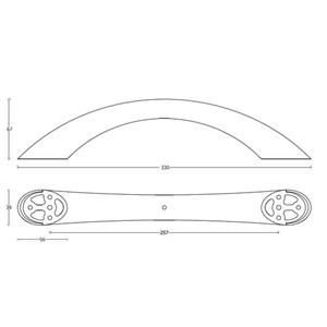 MANIGLIA PORTA IN METALLO CROMATO 330MM