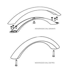 MANIGLIA PORTA IN METALLO CROMATO 330MM