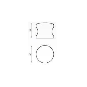 MANIGLIA POMOLO PER QUADRO 7MM ALLUMINIO CROMO