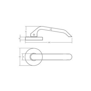 MANIGLIA CON QUADRO 7MM CROMO V1786