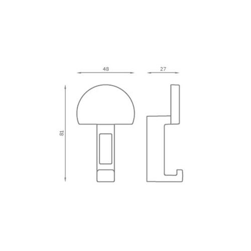 APPENDINO SINGOLO IN ZAMA CROMO LUCIDO V1106