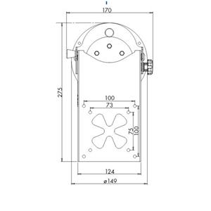 SUPPORTO PORTATELEVISORE TV DA SOFFITTO 12580