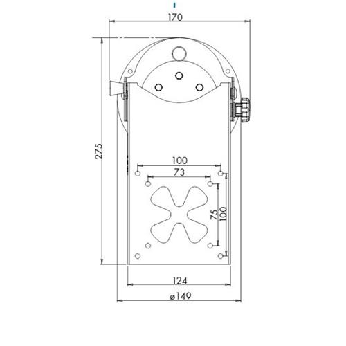 SUPPORTO PORTATELEVISORE TV DA SOFFITTO 12580