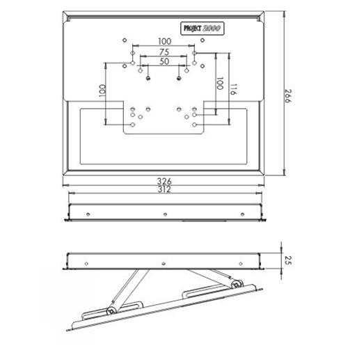 SUPPORTO PORTATELEVISORE DA INCASSO 12529/0000/10/000