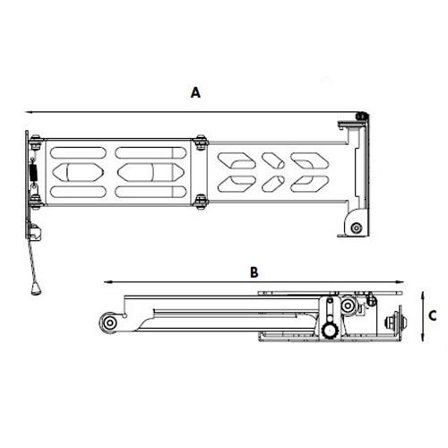 SUPPORTO PORTATELEVISORE TV A 3 SNODI 12587 ESTENSIONE 227MM
