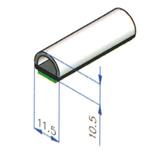 GUARNIZIONE PER PORTE E SPORTELLI GAVONI PIANA BASE 11.5MM CONF 4MT