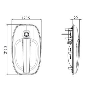 SERRATURA PRO TEK BIANCA CON INTERNO CREMA