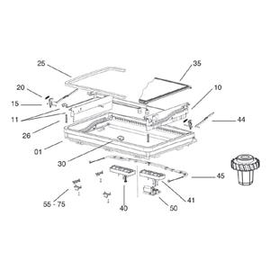 MIDI HEKI MECCANISMO KIT RIPARAZIONE (COMPLETO DI FLESSIBILI E PIGNONE) PER VERSIONE MANOVELLA PART.45