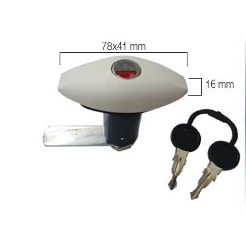 SERRATURA PUSH PER PORTELLONE BIANCA 78X41MM CON TRAZIONE