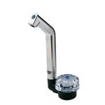 RUBINETTO CARAVAN IN ABS DE LUXE NERO NICHEL CON INTERRUTTORE 20MM