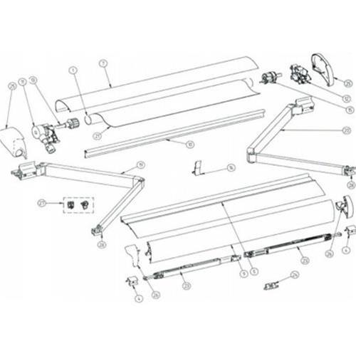 TAPPI FRONT DX+SX PER TENDALINO THULE 6900 BIANCO