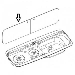 105313555 COPERCHIO IN VETRO SINISTRO PER PIANO COTTURA MO9222