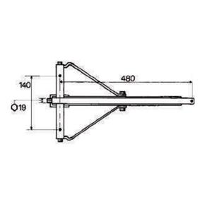 MARTINETTO STABILIZZATORE PER CARAVAN STANDARD 480MM