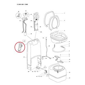 SPORTELLINO BOCCHETTONE PER CARICO ACQUA WC BIANCO PER C200/C224 CW