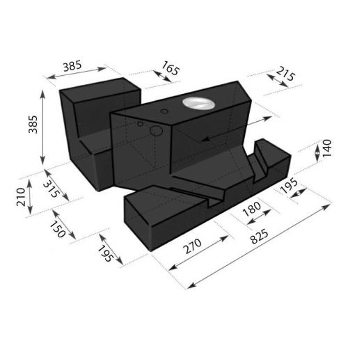 SERBATOIO NERO PER SCARICO 110LT PER DUCATO DAL 2002 AL 2006