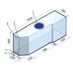 SERBATOIO NERO PER SCARICO 100LT PER DUCATO CORTO DAL 2006 AL 2014