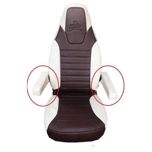 2 Copri Braccioli Auto Anteriori Elasticizzati, Universali 40x19 Cm, Morbidi E Protettivi, Per Sedili Di Camion, SUV E Furgoni, Colore Beige, Antigraffio