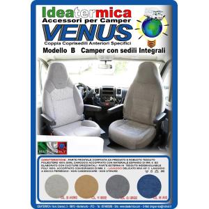 COPRISEDILI FODERE IN TESSUTO MOD. VENUS "B" BEIGE COPPIA SEDILI INTEGRALI SENZA CINTURA INTEGRATA
